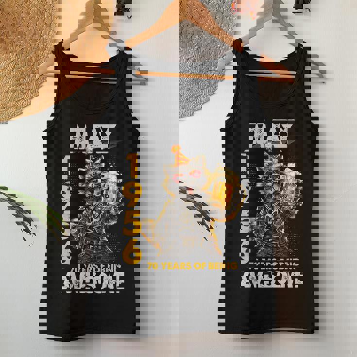 70Th Birthday Raccoon Beer May 1956Intage 70 Years Old レディースタンクトップ 面白い贈り物