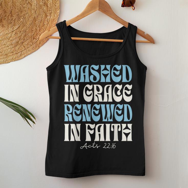 Baptism Christian Baptized Washed In Grace Acts 22 Women Tank Top Unique Gifts Baptism Christian Baptized Washed In Grace Acts 22 Women Tank Top Unique Gifts