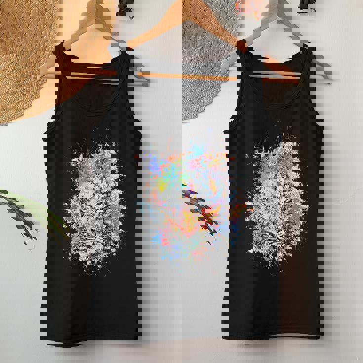 Beelegant 加熱虎 水彩画 面白い虎 レディースタンクトップ 面白い贈り物