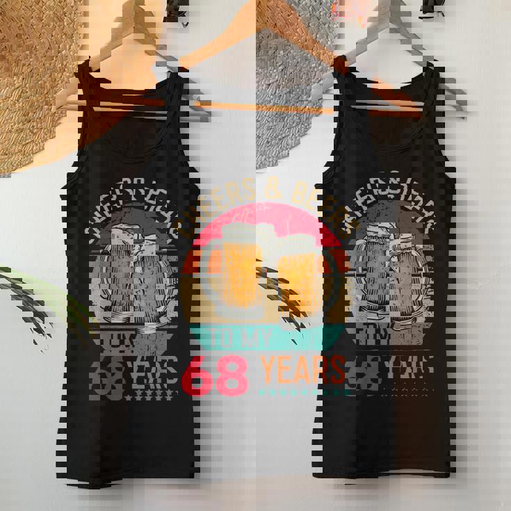 Cheers & Beers To 68 Years 68 Birthday 68Th Bday Men レディースタンクトップ 面白い贈り物