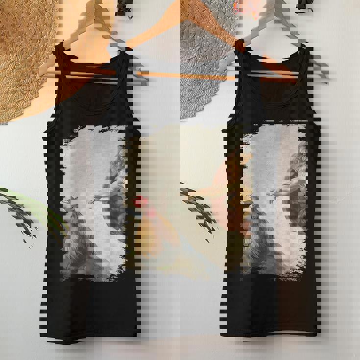 Creation Of Chicken Adam クラシック ミケランジェロ ニワトリ ファニー レディースタンクトップ 面白い贈り物