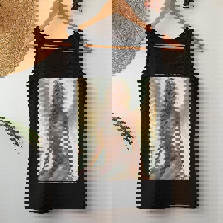 Hot Girl On 男性用 セクシーな天使の座り グランジ 長袖tシャツ レディースタンクトップ 面白い贈り物