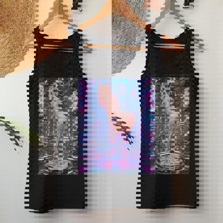 Hot Girl On 男性用 レトロフューチャリズム ピンナップガール 4 レディースタンクトップ 面白い贈り物