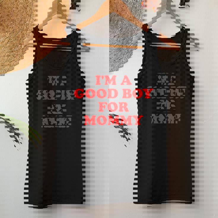 I'm A Good Boy For Mommy 面白い引用 レディースタンクトップ 面白い贈り物