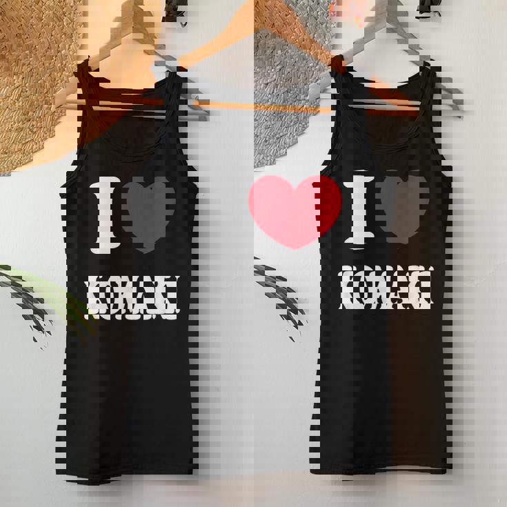 I Love Komaki アイラブ小牧 レディースタンクトップ 面白い贈り物