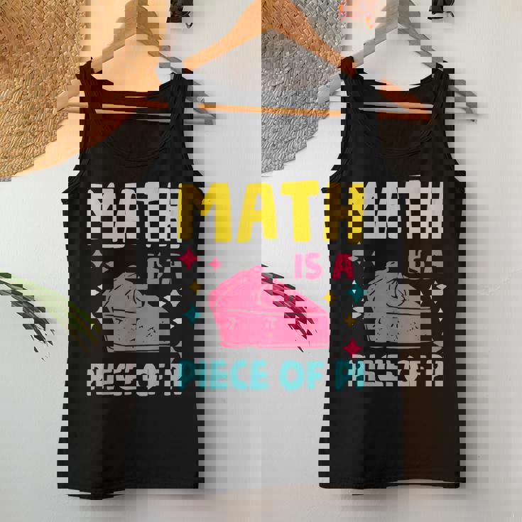 Math Is A Piece Of Pie Pi Day Nerd Mathtudent Teacher レディースタンクトップ 面白い贈り物