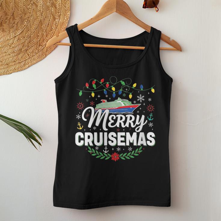 Merry Cruisemas Cruise Christmas Lights Nautical Women Tank Top Funny Gifts