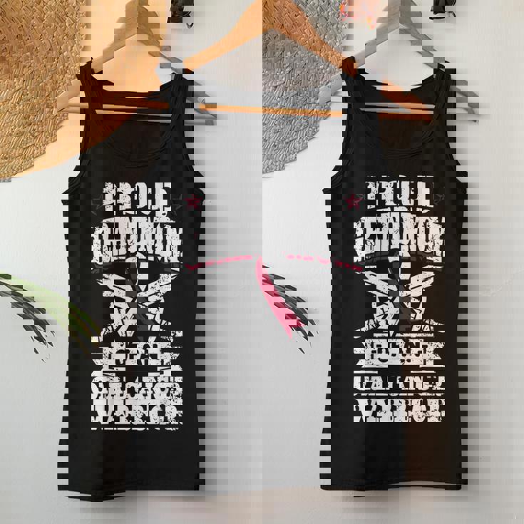 Oral Cancer Warrior Awareness リボン Proud Grandmom Of An Oral Cancer Warrior レディースタンクトップ 面白い贈り物