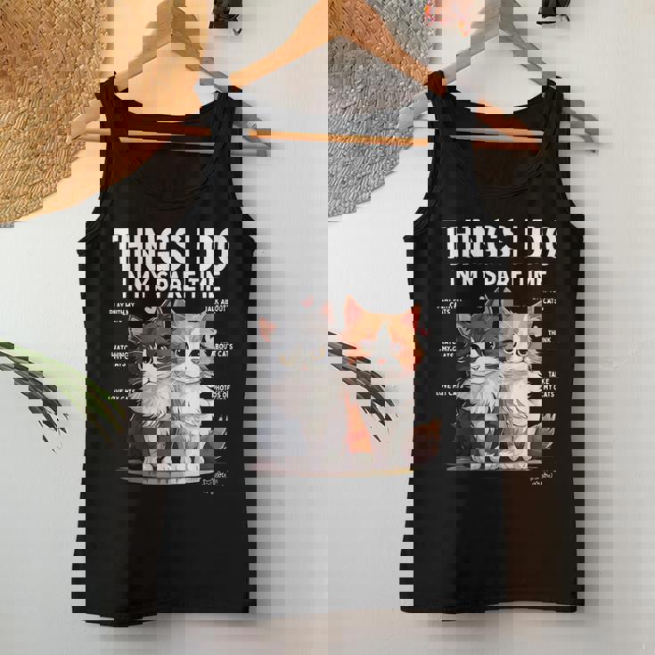 Things I Do In Mypare Time Cat Lover Men レディースタンクトップ 面白い贈り物