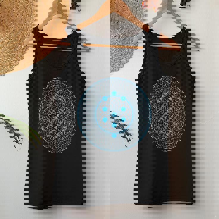 カバラの木と生命の神聖な幾何学の花 レディースタンクトップ 面白い贈り物