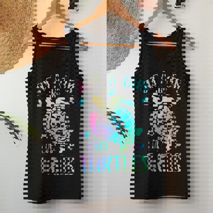 カメが大好きなただの女の子 かわいいパステルカメ レディースタンクトップ 面白い贈り物