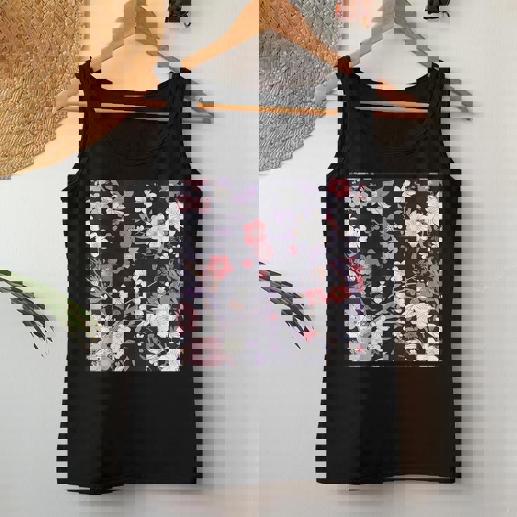 クラシックな桜柄の繊細なピンクの花びら。 レディースタンクトップ 面白い贈り物