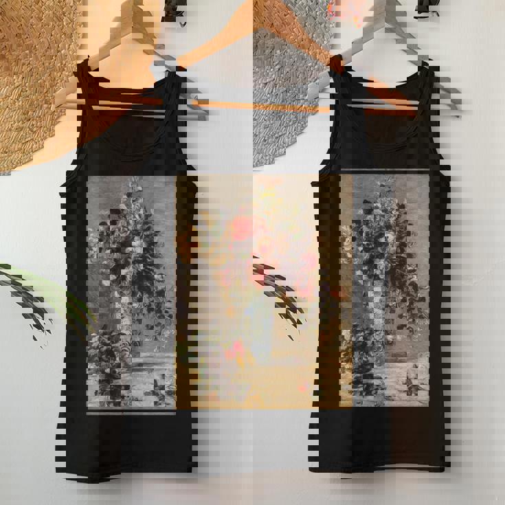 ピエール・オーギュスト ルノワールのバラとジャスミン デルフト花瓶 長袖tシャツ レディースタンクトップ 面白い贈り物