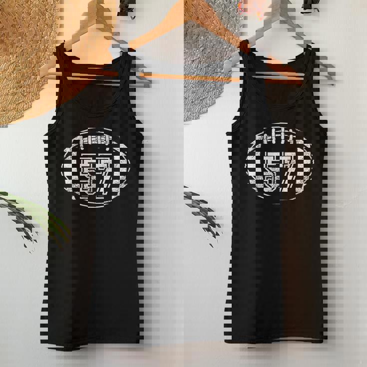 フットボール選手 57 Football Mom Dad ジャージ 57 代表チーム。 レディースタンクトップ 面白い贈り物