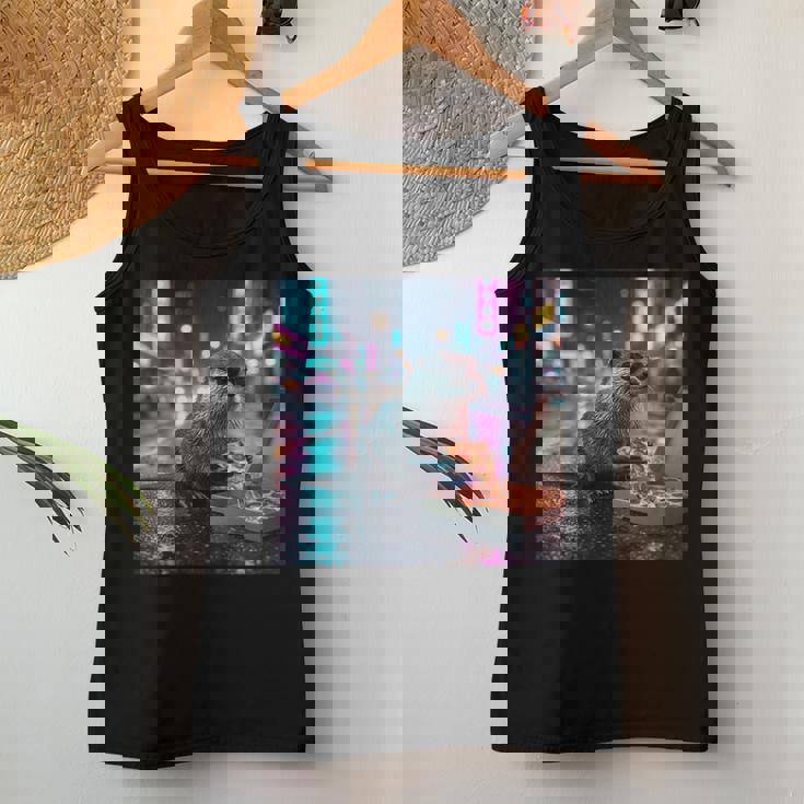 ヴィンテージ カワウソ キッズ Her Mom Dad ピザ ミーム 幼児 レトロ 長袖tシャツ レディースタンクトップ 面白い贈り物