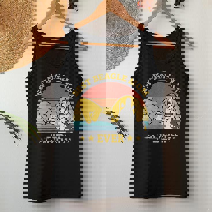 史上最高のビーグルママ ヴィンテージレトロデザイン 子犬犬のお母さん ビーグル犬のオーナーギフトのアイデア Mom レディースタンクトップ 面白い贈り物