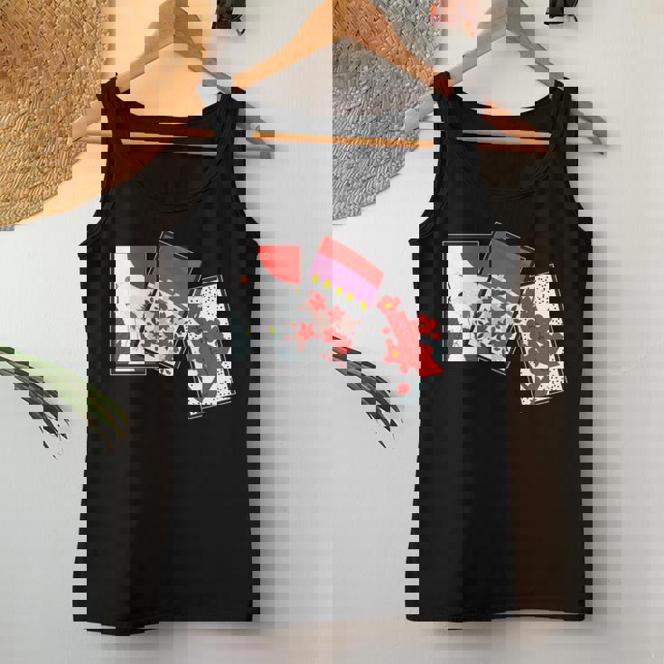 日本の伝統工芸品 花札 男性 女性 長袖tシャツ レディースタンクトップ 面白い贈り物