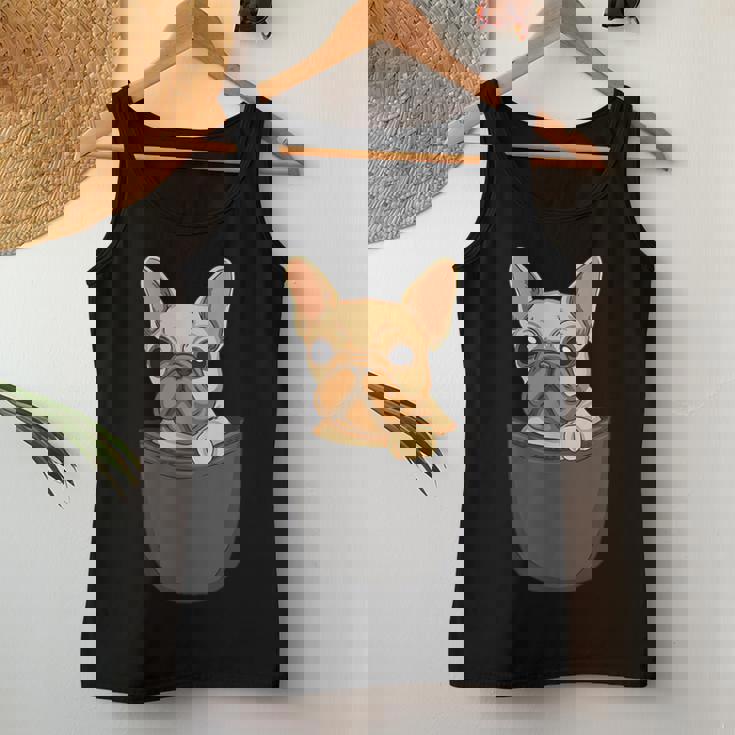 男性用、女性、子供用の胸ポケットに入った面白い子犬。 レディースタンクトップ 面白い贈り物