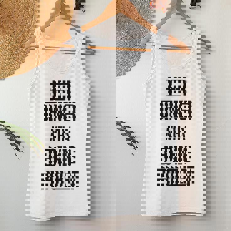 Beer Drinker With A Boxing Problem おもしろワークアウトボクサー 長袖tシャツ レディースタンクトップ 面白い贈り物
