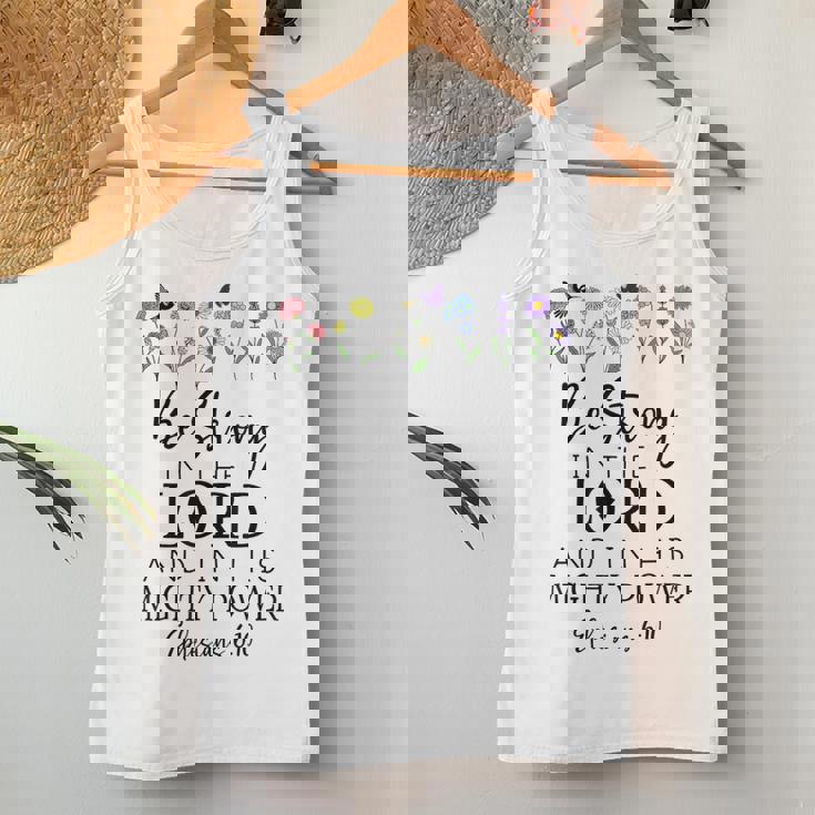 Betrong In The Lord Christian Ephesians 6 レディースタンクトップ 面白い贈り物