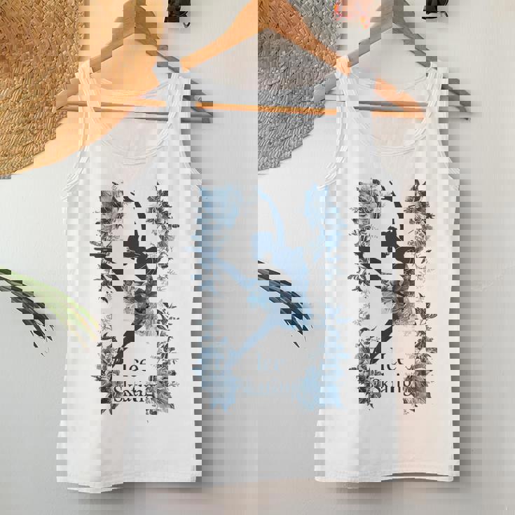 Floral Ice スケーター ダンシング スポーツ フィギュアスケート レディースタンクトップ 面白い贈り物