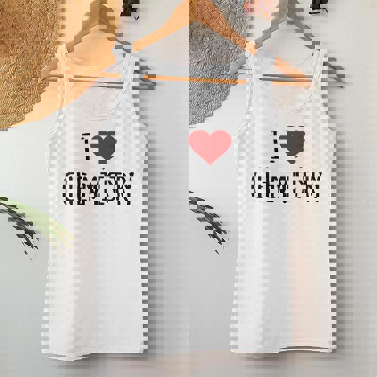 化学、化学が好き、化学の先生 化学実験技師、プレゼント、男性女性子供 I Love Chemistry レディースタンクトップ 面白い贈り物