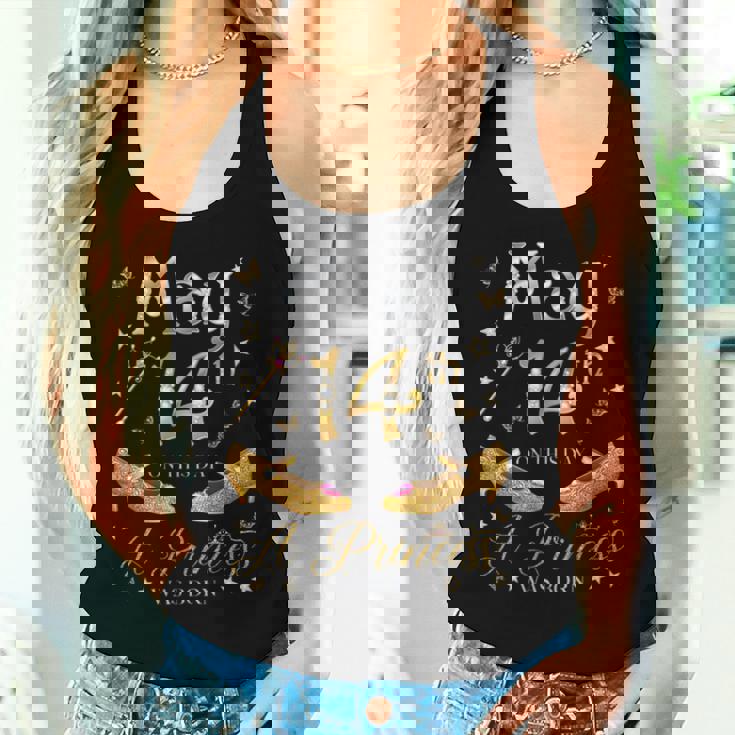 5月14日 プリンセスが生まれた 5月14日 誕生日 女の子 長袖tシャツ レディースタンクトップ 彼女への贈り物