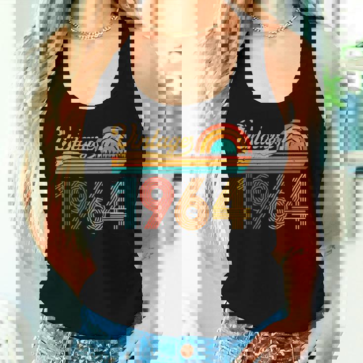 62歳の誕生日プレゼント 62歳 男性 女性 レトロ ヴィンテージ 1964 レディースタンクトップ 彼女への贈り物