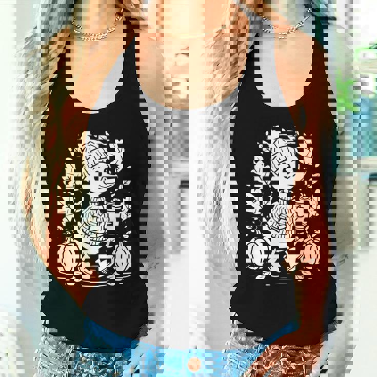 Cozyeason Duck かわいい 秋 パンプキン スパイス 秋 コーヒー 長袖tシャツ レディースタンクトップ 彼女への贈り物