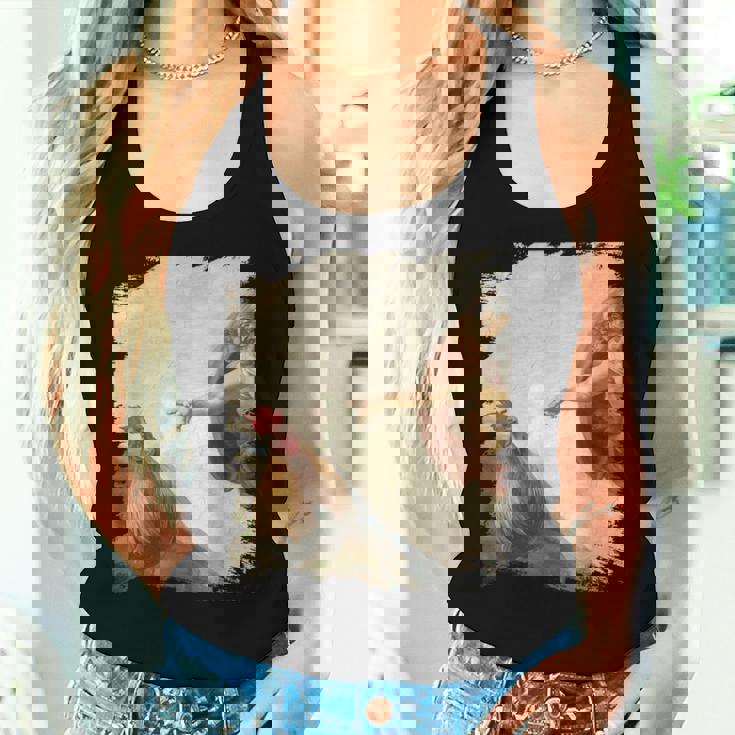 Creation Of Chicken Adam クラシック ミケランジェロ ニワトリ ファニー レディースタンクトップ 彼女への贈り物