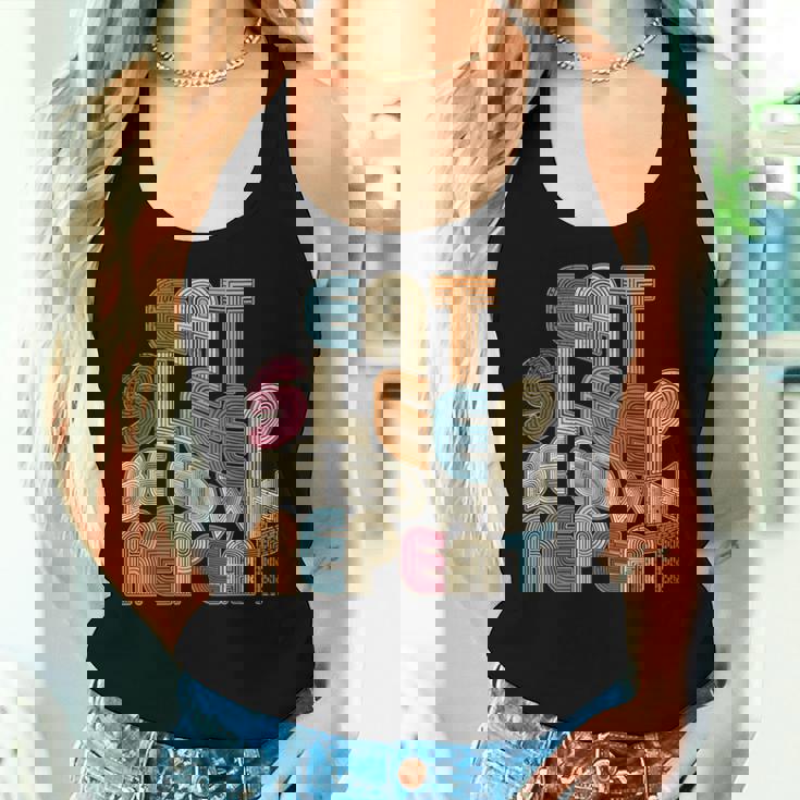 Eatleep Be Edwin Repeat Groovy Retro Edwin レディースタンクトップ 彼女への贈り物