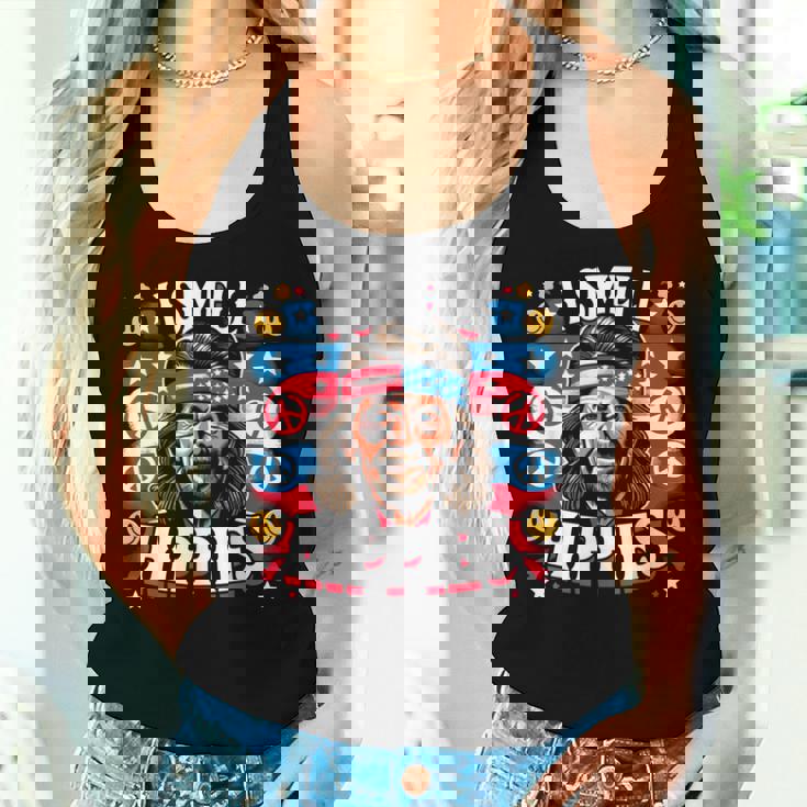 Imell Hippies Peace 4Th Of July For Hippie レディースタンクトップ 彼女への贈り物
