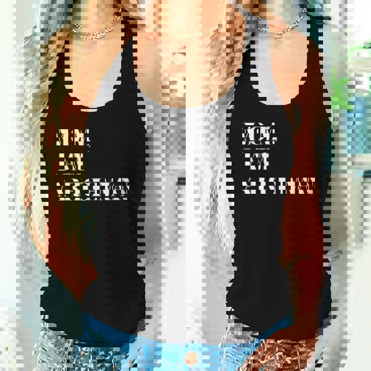 Mom I Am A Rich Man I Am The Boss Man Top Entrepreneur レディースタンクトップ 彼女への贈り物