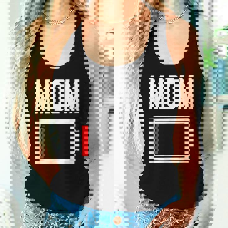 Mom Battery Low Mother Family Mama Mommy Mom レディースタンクトップ 彼女への贈り物