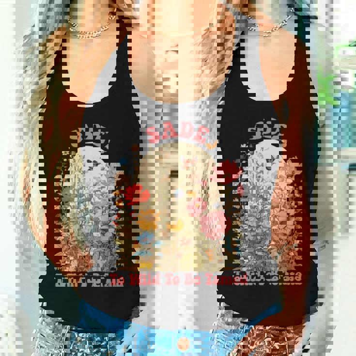 Sade 名前 かわいい レトロ 女の子 ワイルドフラワーade 名前 長袖tシャツ レディースタンクトップ 彼女への贈り物