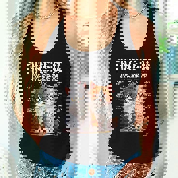 Things I Do In Mypare Time Cat Lover Men レディースタンクトップ 彼女への贈り物