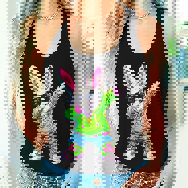 かわいい アニメ ダビングバニー ウサギ ハッピー イースター 男の子 女の子 キッズ レディースタンクトップ 彼女への贈り物