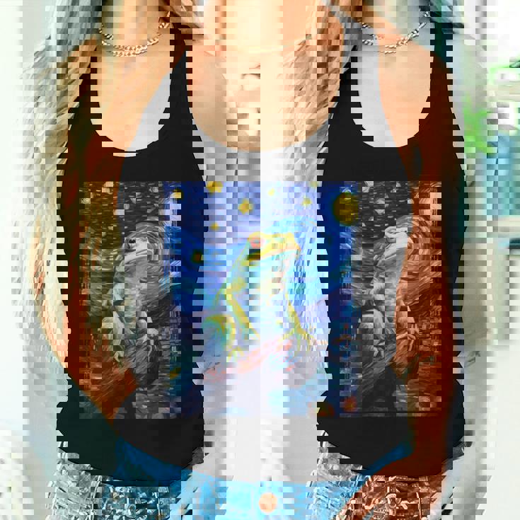 カエルキャッチャー 男の子 女の子 カエルハンター ゴッホ カエル レディースタンクトップ 彼女への贈り物