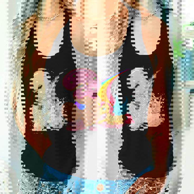 キッズ I Am 3 かわいいユニコーン 誕生日ギフト 女の子向け レディースタンクトップ 彼女への贈り物