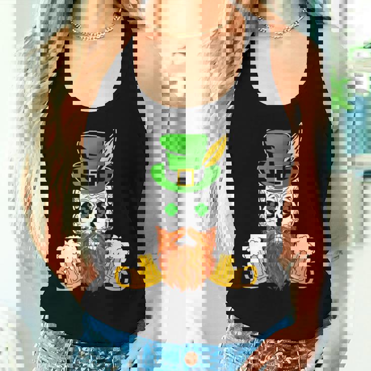 スカル 聖パトリックデー 洋服 ギフト 男性 女性 ビール 長袖tシャツ レディースタンクトップ 彼女への贈り物