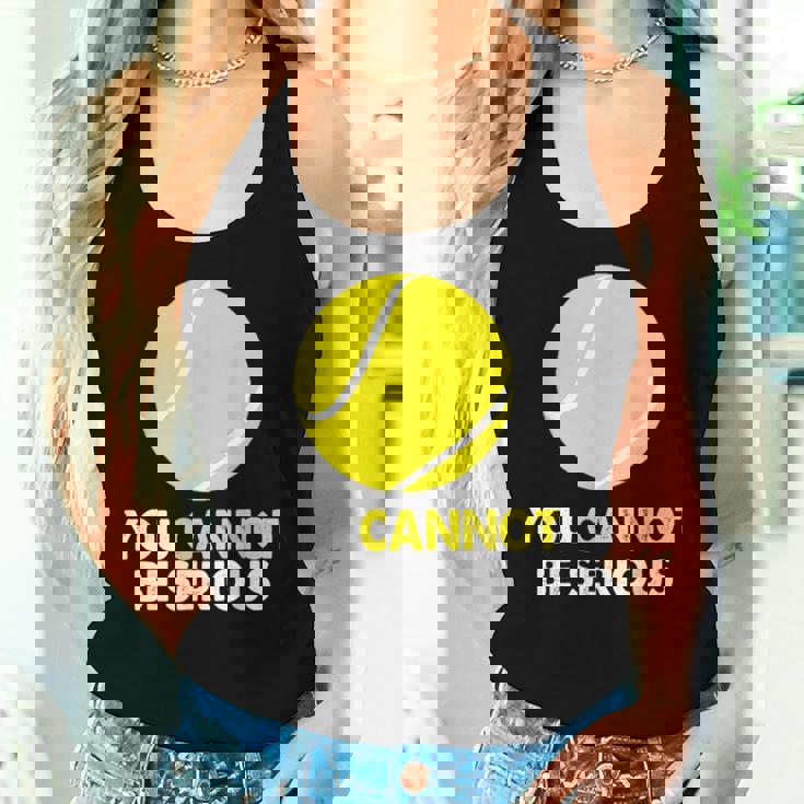 テニス ユーモア You Cannot Beerious ラケット スポーツ レディースタンクトップ 彼女への贈り物