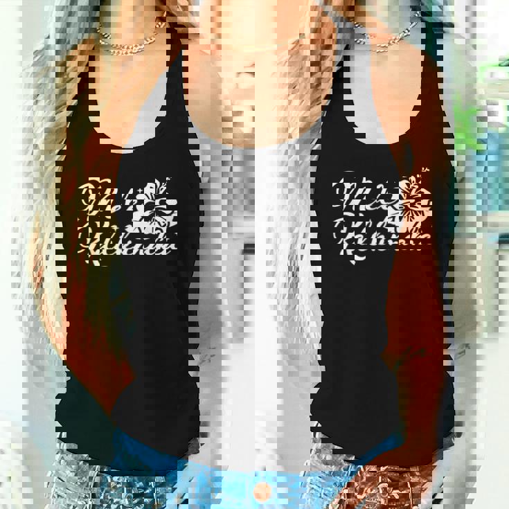 メレ カリキマカ ハイビスカス 花 ハワイ クリスマス ハワイアン レディースタンクトップ 彼女への贈り物