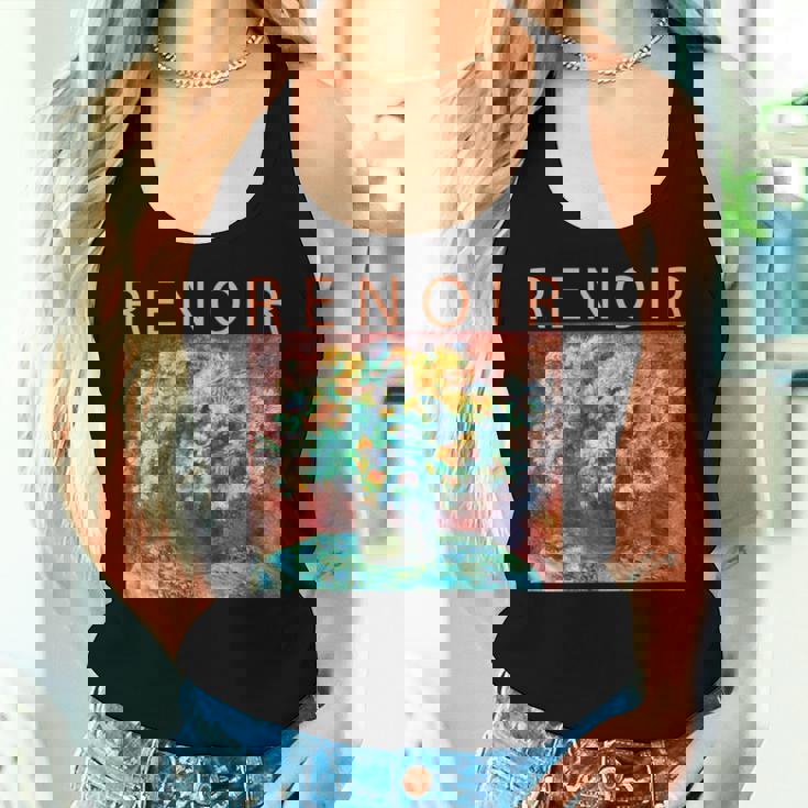 ルノワール 面白いtシャツ 名作アート 菊の花 絵画 メンズ レディース 面白い 服 美術 おもしろ レディースタンクトップ 彼女への贈り物