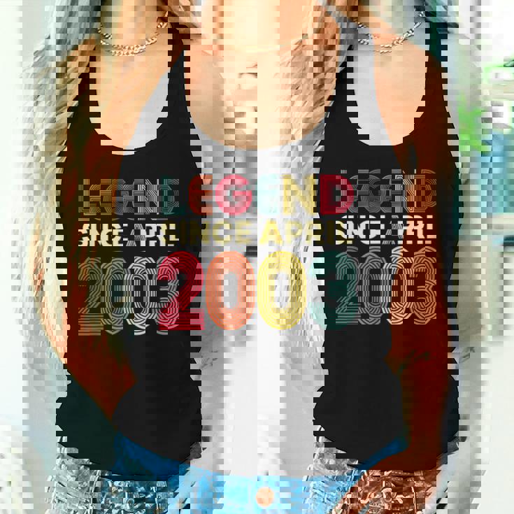 レジェンド 2003年4月 23歳の誕生日 男性 女性 23歳 レディースタンクトップ 彼女への贈り物