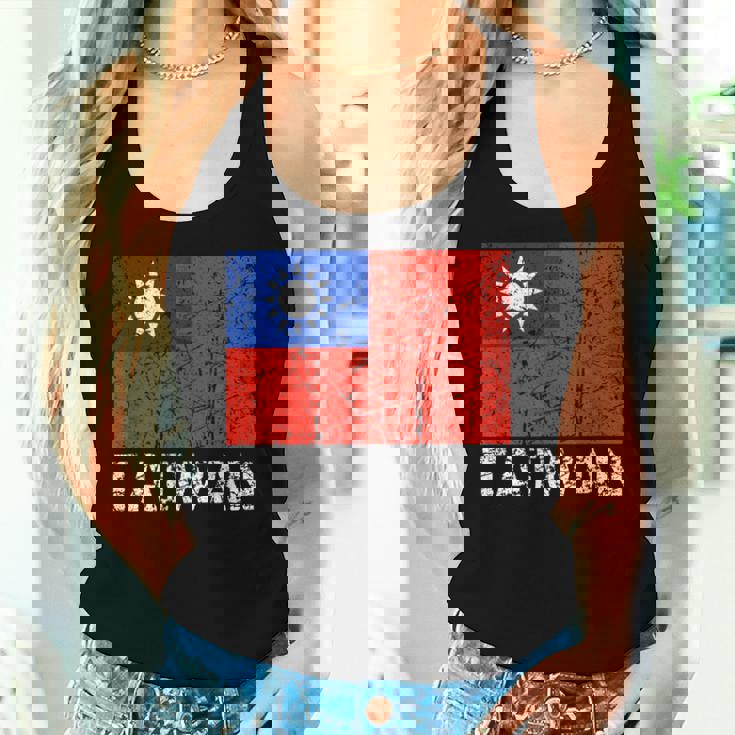 台湾国旗 アンティーク調 男性 女性 キッズ アジア 台湾 レディースタンクトップ 彼女への贈り物