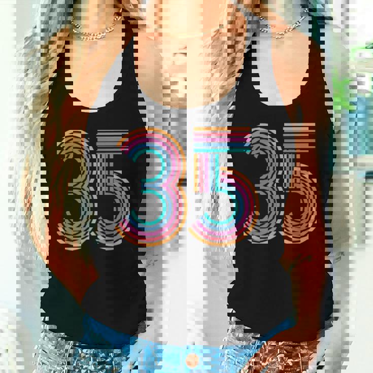 数字 35 35周年 男性 女性 35歳の誕生日 レディースタンクトップ 彼女への贈り物