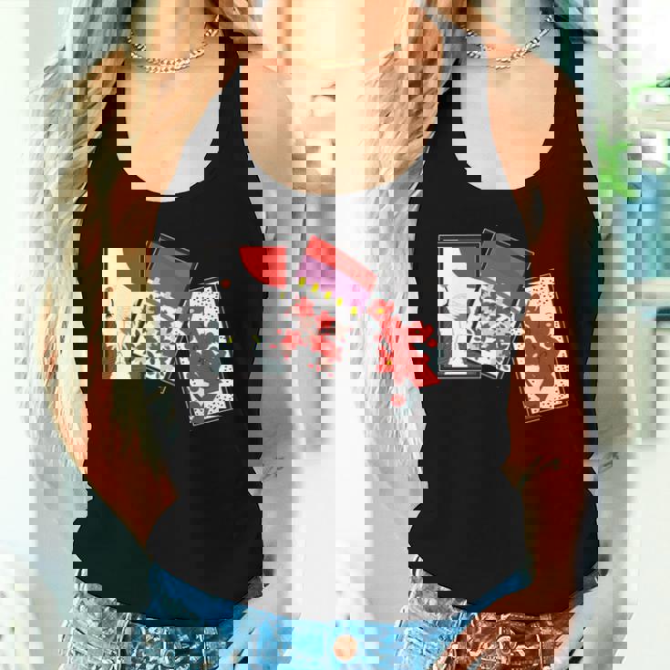 日本の伝統工芸品 花札 男性 女性 長袖tシャツ レディースタンクトップ 彼女への贈り物