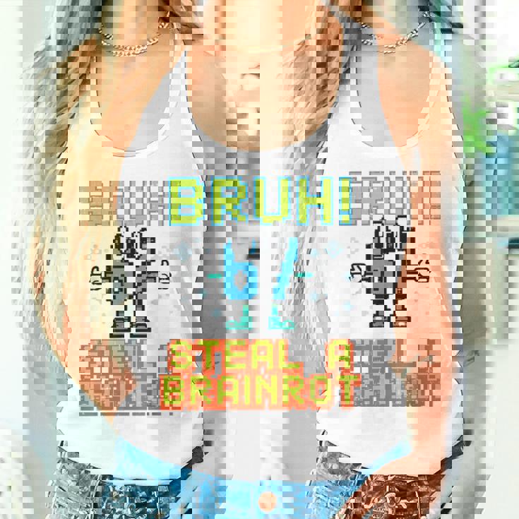 67 Bruhteal A Brainrot Meme 6 7 男の子 女の子 キッズ ユース レディースタンクトップ 彼女への贈り物