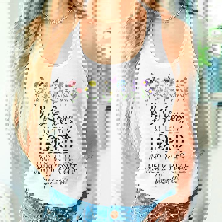 Betrong In The Lord Christian Ephesians 6 レディースタンクトップ 彼女への贈り物