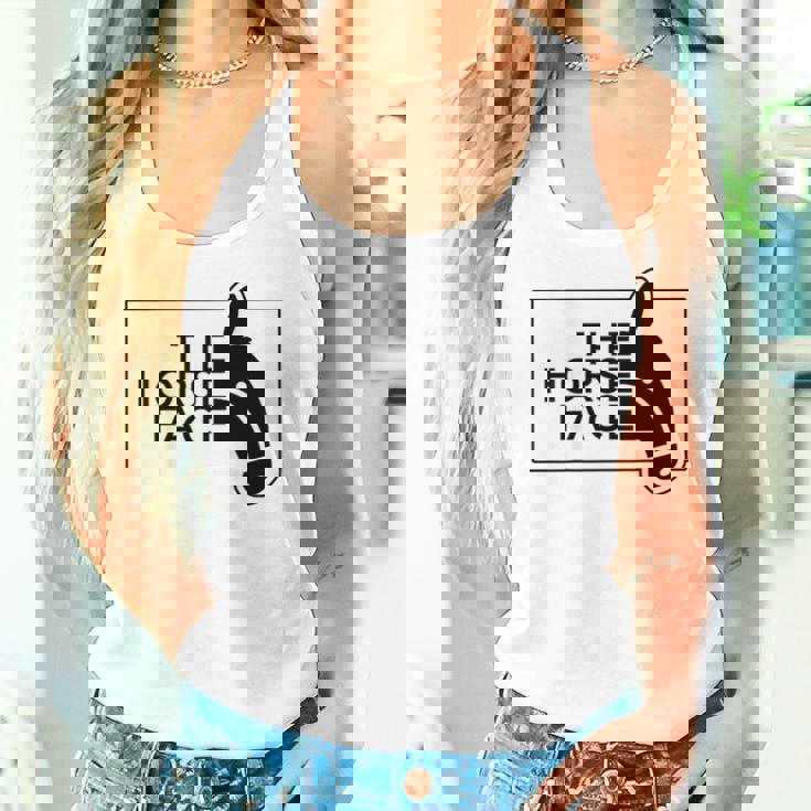 【バックプリント・背中側】ザ・ホース・フェイス The Horse Face 午年 馬 2026 パロディ レディースタンクトップ 彼女への贈り物